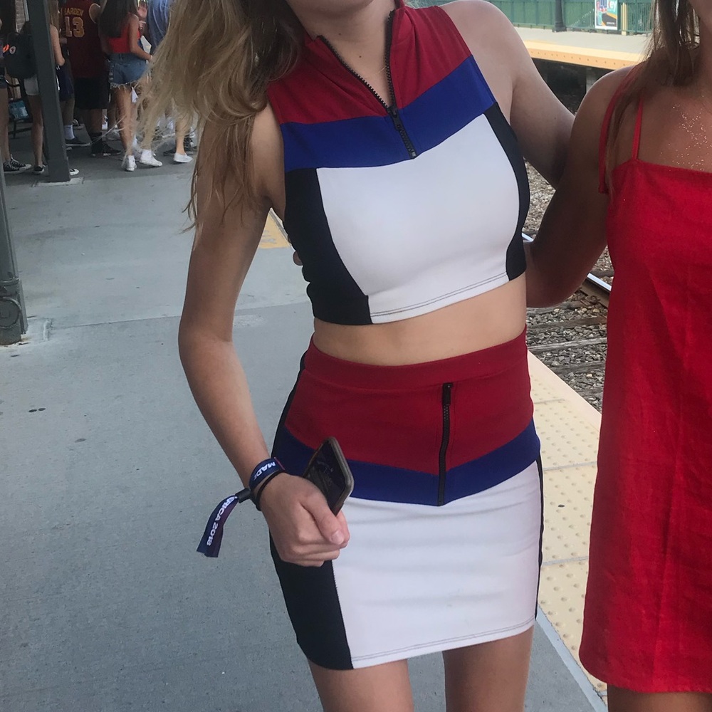 USA TOP AND SKIRT SET